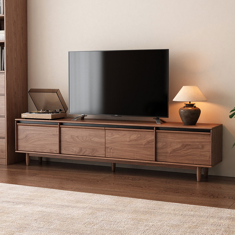 Solid Wood TV Cabinet and Coffee Table Set, Retro Style, Modular
