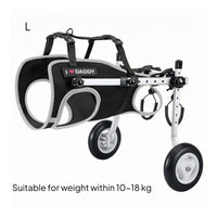 Lightweight Adjustable Dog Wheelchair Aluminum Alloy Hind Leg Wheelchair Mesh Textile Hind Leg Support Carriage Rehabilitation