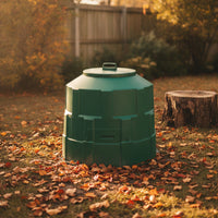 Outdoor Compost Bin with Lid Lidded Compost Bin Tapered Composter Compact for Homeowners