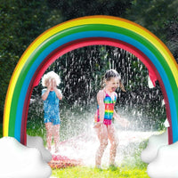 Inflatable Rainbow Water Spray Arch Bridge for Outdoor Play
