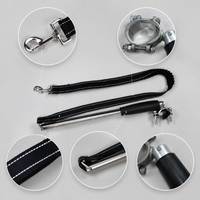 Bicycle Dog Leash Hands-Free Pet Exerciser with Reflective Spring Retractable Lead
