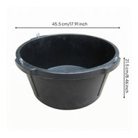 Rubber Feed Bucket Black Feed Bucket Wide Edge Farm Supply for Livestock Use