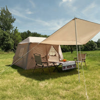 Quick Setup Inflatable Tent with Awning Family Inflatable Cabin Tent Stable Spacious for Backyard