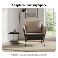 Minimalist Design Curved rear Armchair Modern aesthetic Lounge Chair Sturdy Construction Seating Furniture Soft padding for Business Owners, Interior Designers, Reception Area, Office, Lobby, Study Room