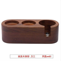 实木咖啡压粉座 胡桃木 / 榉木通用布粉台 51/54/58mm 手柄收纳架