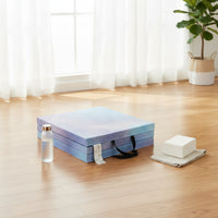 Folding Exercise-Mat with Handles Portable Folding Exercise-Mat Thick for Gymnasts, Dancers, Home Workouts, Stretching, Floor Exercises