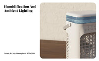 Desktop Water Cooling Fan Humidifier Function Desktop Air Chiller Quiet Mini Misting Fan for Office Workers, Bedroom, Dorm Room