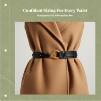 Women's Leather Belt, Black, Gold Buckle, Everyday Style