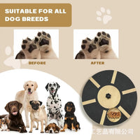 Rotatable Wooden Dog Nail Scratcher with Treat Dispenser