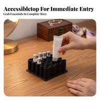 Silicone pattern Organizer Space-Saving Small Item Holder Non-Slip Base for vanity