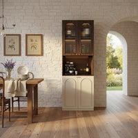 Dining Room Buffet Cabinet French Vintage Design Freestanding Sideboard Large Capacity Sideboard with Hutch