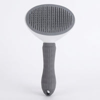 Cat Brush and Pet Hair Remover for Dog Grooming, Self Cleaning Slicker Brush with Release Button, Ribbed Handle for Dog Cat Grooming, 1 Pack
