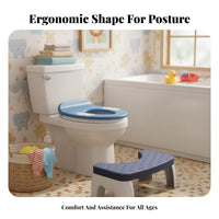 Toilet Squatting Stool U-Shaped Design Footrest Easy Storage for Adults, Seniors