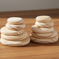 Early Learning Wooden Stacking Stones Polished Edges Rainbow Stacking Stones for Home, Preschool