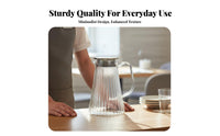 Reusable Acrylic Water Pitcher Safe Acrylic Water Carafe with Lid Easy to Clean for Restaurant Employees, Families, Hotel, Bar, Refrigerator