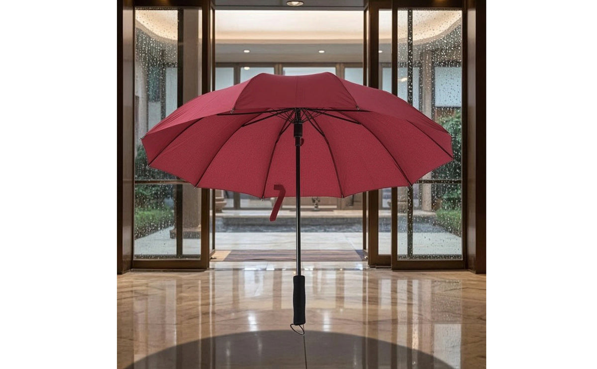 Water-Repellent Straight-Handle Umbrella Waterproof 10 Rib Umbrella Windproof Business for Professionals