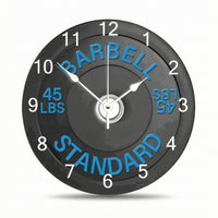 Barbell Plate Wall Clock Round Weight Plate Clock Long-Lasting for Athletes