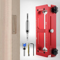 Door Hinge Install Jig Aluminum Alloy Adjustable Mortise Jig Accurate Alignment