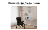 Reclining Desk Chair with Footrest Foldable Design for Dorm Room