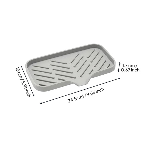 Silicone Water Catcher Non-Slip Silicone Faucet Mat Easy to Clean for Bathroom