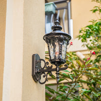 European Retro Outdoor Waterproof Lotus Leaf LED Wall Light for Garden, Villa, Balcony, Corridor