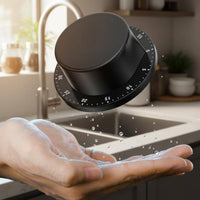 No Batteries Required Stainless Steel Kitchen Timer Easy to Use Mechanical Kitchen Timer for Classroom, Study