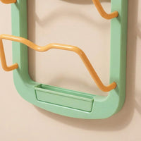 Pot Lid Holder and Pan Lid Rack, European Style Wall Mounted Rack, No Drill Cutting Board Organizer Frame Design