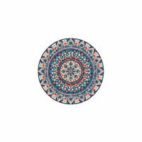 Bohemian Style Placemat Decorative Bohemian Style Drink Mat Colorful Patterns Round Mandala Cup Mat for Cafe