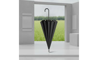 Promotional Umbrella with Curved Handle Customizable Long Shaft Umbrella Sturdy Windproof for Advertisers, Advertising Campaigns