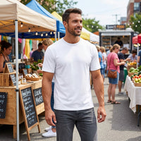 Men's Jacquard Knit Shirt Breathable Loose Fit Casual Summer Essential Wear Textured Crewneck T-Shirt for Sports, Gym