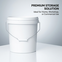 10L PP Bucket Lid, Heavy Duty Paint Storage Pail, Heavy Duty Bucket for Paint, L #variant:Off-white