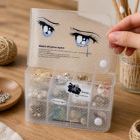 A6 Frosted Desktop Storage Box for Cards and Stickers, Dustproof Transparent Organizer