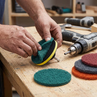 Drill Brush Scouring Pad Sponge Kit for Kitchen Tile Glass Cleaning and Polishing