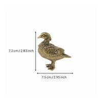 2 Pieces Antique Brass Duck Statues Wedding Gift Mandarin Duck Figurines
