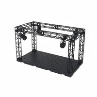DIY Hangar Display Base Color Changing Lights Light-up Display Stage Modular Design Action Figure Concert Stage for Diorama Building, Toy Photography