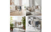 Foldable Clothes Drying Rack Stainless Steel Laundry Drying Rack Collapsible Laundry Airer Space-Saving for Apartment Dwellers, Apartments