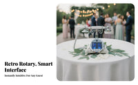 Stylish Video Guest Book Phone | Ornate Decorative Construction, Glossy Metal-Look Finish, Video Message Phone, for Weddings