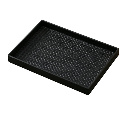 Decorative Tray with Woven Pattern Organized Minimalist Vanity Tray Lightweight for Coffee Table