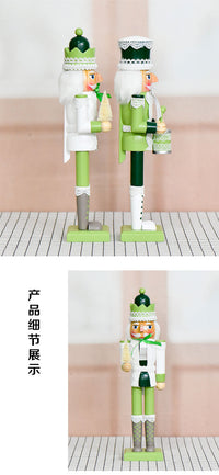 Green Lace Nutcracker Wooden Figure 38cm