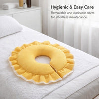 Massage Face Pillow Headrest for Facial Treatments, Washable Beauty Salon Face P #variant:Yellow
