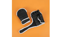 Half Finger Boxing Gloves Shock Absorbing Padding Training Gloves Wrist Support Padded Punching Bag Mitts for Women, Kids, Gym