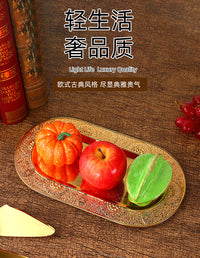 Elegant European-style Gold Fruit Bowl