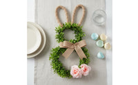 Easter Bunny Wreath Lightweight Holiday Decoration Handmade Look