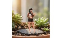 Painted Resin Miniature Figurine Delicate Facial Details Resin Figurine Small Decorative Miniature Display Figure