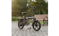 14 Inch Folding Electric Two-Wheeler Long Range Foldable Electric Two-Wheeler Variable Speed Motor Foldable Electric Bike for Riders, Commuting