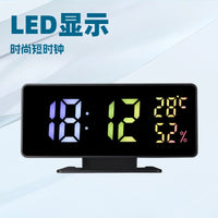 LED电子钟简约多功能时钟长方形大字体温度新品跨境热销跨境智能