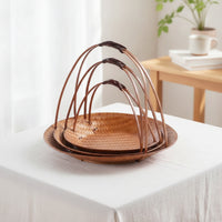 3 Pieces Serving Tray with Handle Portable Bamboo Serving Tray Lightweight for Hosts