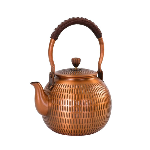 Copper Tea Kettle Elegant Tea Kettle with Lid Heat-Resistant for Home, Office