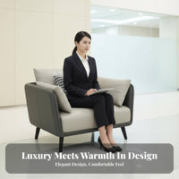 Minimalist Sofa and Coffee Table Combo Modern Design Reception Seating Sturdy Frame Configurable Design for Clients