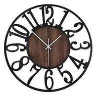 European Style Minimalist Wall Clock, Silent, Iron Art, Decorative